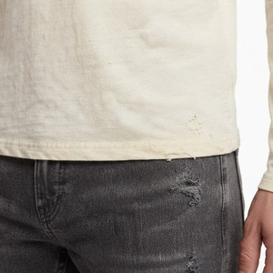T-shirt Henley à manches longues pour homme, couleur unie, en coton, coupe classique, jersey tricoté décontracté - Product Image 6