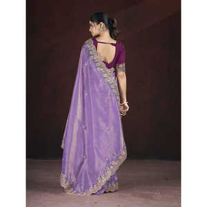 Multi-hilo floral bordado hermoso Sari vestidos elegantes - Product Image 1