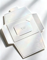 Enveloppe VIP en papier fantaisie personnalisée avec estampage à chaud et logo en relief pour carte de membre, emballage d'invitation ou cadeau