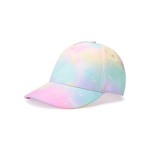Gorra Unisex de 6 Paneles con Estampado Tie-Dye en Colores Pastel, Ajustable, para Adultos, Uso Casual de Primavera/Verano - Product Image 1
