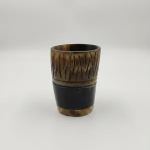 Verre à shot authentique en corne de bœuf, style vintage, pour bière, idéal pour les fêtes, la maison ou l'hôtel, style luxueux, fait main, anti-fuite. - Product Image 1