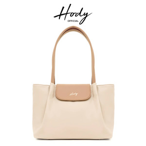 Bolso Tote Minimalista para Mujer, Marca Hody, de Nailon Premium con Cierre de Cremallera, Color Beige, Estilo Casual, Forma Trapezoidal, Auténtico, para el Día de San Valentín - Product Image 1
