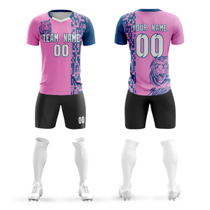 Breathable Adults Football Uniform Sets Soccer Jersey Short Sleeve Printed Customized Sport Wear with Socks - Product Image 3