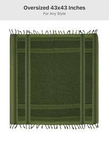 2026 Shemagh en coton épais, Hijab musulman, Écharpe tactique multifonction, Châle, Keffiyeh, Sniper, Arabe, Personnalisé, Respirant, Doux pour la peau - Product Image 5