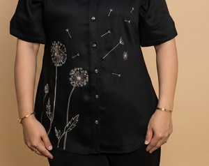 New Fashion Women's Floral Printed Half Sleeve Button Down <b>Shirts</b> Lightweight & Comfortable Summer Casual & <b>Office</b> Wear <b>Shirts</b> - Product Image 4
