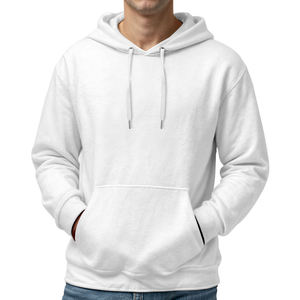 Sweat-shirts à capuche zippés épais pour hommes, fermeture éclair bidirectionnelle, coupe oversize, unis, personnalisables - Product Image 2