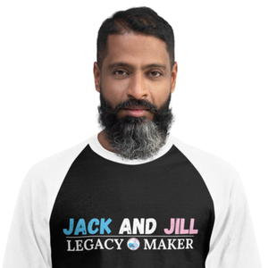 Camiseta Deportiva Unisex Legacy Maker de Manga 3/4 Raglán en Negro Oscuro/Blanco, Camiseta de Béisbol con Manga en Contraste, Informal, de Mezcla de Algodón, para Uso Diario - Product Image 6