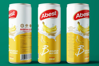 Abest Natuurlijke Bananenmelkdrank Laag Koolhydraat 250ml OEM ODM Sap & Melk Combo in blikjes & dozen Rechtstreeks uit de fabriek in Vietnam
