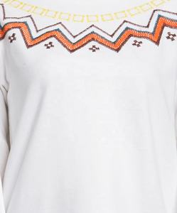 Lounge coton biologique tricoté brodé hiver avant écologique femmes décontracté surdimensionné pull sweat à manches longues - Product Image 5