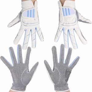 Gants de golf pour hommes en cuir Cabretta souple, pour les deux mains, avec grip chaud et froid, blancs, en tissu élastique respirant et durable, pour les sports de plein air - Product Image 1