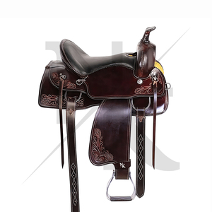 Silla de Montar Profesional de Cuero Estilo Vaquero Occidental para Caballos, Equipo de Equitación para Ranchos y Senderos, Servicio OEM Disponible - Product Image 4