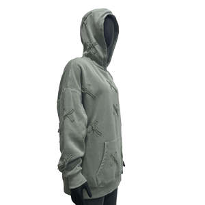 Sudadera con Capucha de Cachemira al por Mayor, Suéter de Invierno Tejido para Mujer, Sudadera con Capucha de Lana Merino con Cordón Ajustable - Product Image 3