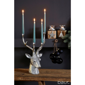 Modern Art Aluminum Christmas Candlestick <b>Pillar</b> Reindeer Holder Interior Decor Full Handmade Gold Deer Sculptural Candle Stand - Product Image 3