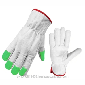 High Performance Premium Quality Cowhide Grain Leather Anti-Slip Safety <b>Gloves</b> for Industrial Driving General Purpose - Product Image 3