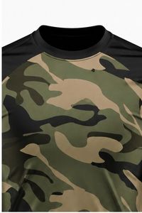 เสื้อเชิ้ตแขนยาวลายพรางสำหรับผู้ชาย พิมพ์ลายแบบซับลิเมชั่น แห้งเร็ว ผลิตจากโพลีเอสเตอร์ เหมาะสำหรับเล่นกีฬา ใส่ได้ทุกฤดู - Product Image 3