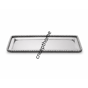 Plateau de service rectangulaire en métal pour la décoration de table de mariage, design unique et plat très vendu en promotion - Product Image 3