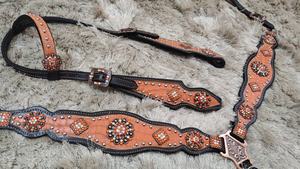 Selle de sécurité pour cheval en cuir véritable de crocodile, best-seller, style western, design artisanal, pour l'équitation, comprend une bride et une poitrailière - Product Image 6