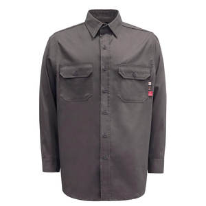 Chemise de travail ignifuge 100 % coton pour hommes, manches longues, respirante, pour soudure et sécurité industrielle, vente en gros - Product Image 1