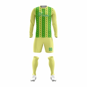 Custom Design 100% Polyester Breathable Soccer Jersey Set Fade Resistant Heat-<b>Transfer</b> Printing Technology Crew Neck Short - Product Image 1