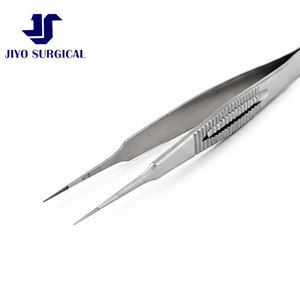 Osher Fixation Forceps 4 1/8" with 0.12 mm Elschnig 1x2 <b>Teeth</b> Delicate Tying Platform Stainless Steel Ophthalmic Instrument - Product Image 4
