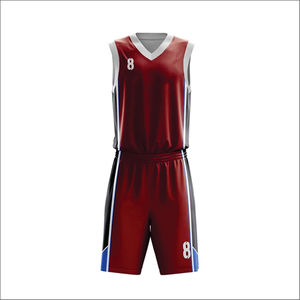Uniformes de Baloncesto Unisex Personalizados de Primera Calidad, Camisetas y Pantalones Cortos con Impresión por Transferencia Térmica Frontal, 100% Poliéster - Product Image 3