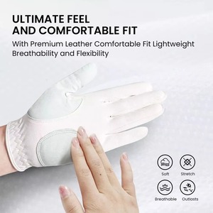 Gants de golf blancs imprimés par sublimation avec patch drapeau américain, main droite, antidérapants, en microfibre, unisexe, pour le sport - Product Image 4
