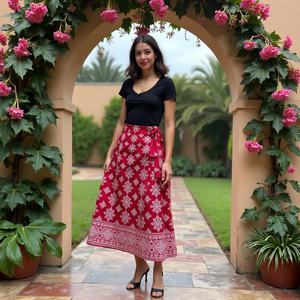 กระโปรงคลุมสไตล์ยิปซีโบฮีเมียนทำด้วยมือสำหรับเด็กผู้หญิงลายดอกไม้สวมใส่ได้ทุกวันในฤดูใบไม้ผลิและฤดูร้อน - Product Image 6