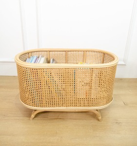 Wicker <b>Basket</b> Rattan Plant Stand Outdoors Hand Made Rattan Planter Shelf Holder <b>Display</b> Rack - Product Image 5
