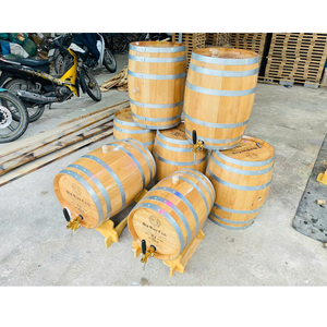 [BEST SELLER] |   Mini fût en bois de chêne artisanal pour l'âge du vin, le stockage des spiritueux, la décoration de bar à domicile ou de restaurant, Vietnam - Product Image 1