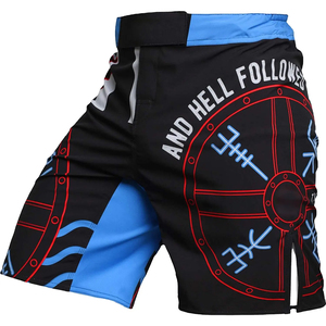 Shorts MMA UFC personnalisés, 100% polyester, 240g, imprimés par transfert thermique, design unique, équipement de combat, vente en gros, vêtements d'arts martiaux pour hommes - Product Image 3