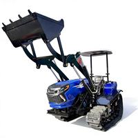 Traktor mini roda rantai 60hp terbaru yang laris manis, cocok untuk pengoperasian di sawah dan lahan kering, bertenaga diesel.
