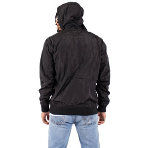 Blousons coupe-vent à capuche pour hommes, nouveau style, enduits, avec logo frontal, faible MOQ, en toile – Vente en gros - Product Image 6