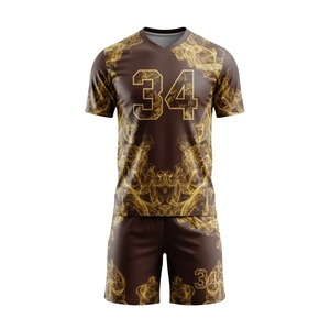 Ensemble de maillots de football pour hommes, uniforme sportif, couture de haute qualité, matière respirante, séchage rapide, équipement d'équipe athlétique - Product Image 1