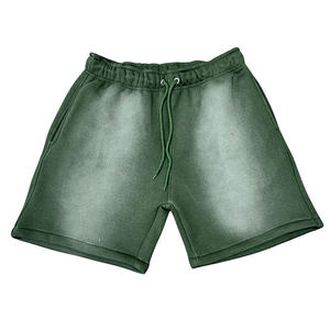Shorts décontractés d'été en coton 100% respirant et écologique, coupe décontractée, avec logo vintage délavé à l'acide et cordon de serrage - Product Image 4