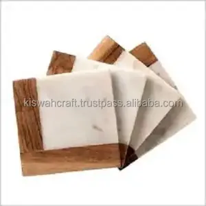 Juego de Posavasos Cuadrados Clásicos de Resina de Madera 2025, Decoraciones de Mesa Ecológicas de Alta Calidad - Product Image 2