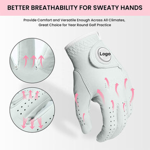 Guantes de golf de piel de oveja con diseño sublimado, servicio OEM, alta calidad, antideslizantes, para mano izquierda, para hombres y mujeres - Product Image 5