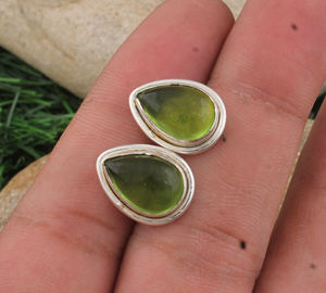 Natural <b>Green</b> Peridot Drop <b>Earrings</b> 925 Sterling Silver August Birthstone Women's Party Luxury Gemstone - Product Image 3