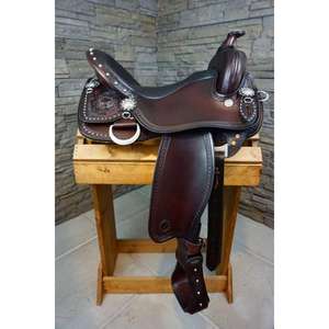Selle d'équitation artisanale sur mesure en cuir de buffle véritable résistant à l'eau, selle anglaise à faible MOQ avec quincaillerie SUS304 - Product Image 1