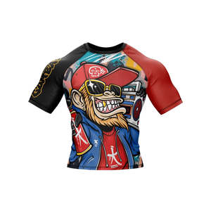 Vente en gros de rashguard de Jiu Jitsu Bjj personnalisé avec logo imprimé en 3D pour hommes, t-shirt de compression respirant Spiderman UPF50+ à manches courtes - Product Image 3