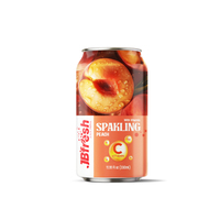 Agua con Gas de Fresa Carbonatada 320ML, Bebida en Lata, Fabricante OEM, Marca Privada, Muestra Gratuita, Refresco de Frutas