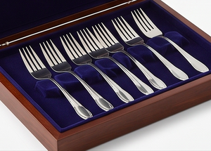 Ensemble de fourchettes élégantes en métal, finition miroir, compatibles lave-vaisselle, couverts de mariage 6 pièces, vaisselle de table - Product Image 6