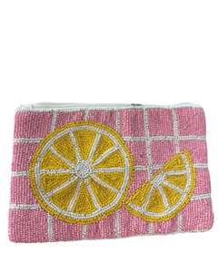 Porte-monnaie artisanal en perles de citron avec fermeture éclair, mini pochette portable en nylon pour usage quotidien - Product Image 4