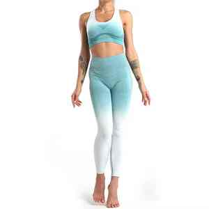 Conjunto de yoga para mujer de alta calidad, cómodo, transpirable, con elasticidad superior, mezcla de rendimiento activo para yoga. - Product Image 2