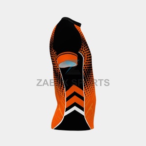 Men's Stretch Front Training Compression Rashguard <b>Shirt</b>-Fitted Spandex/Polyester Customizable Logo - Product Image 3