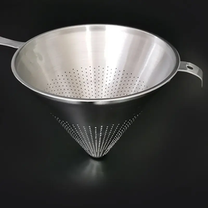 Customized Logo Stainless Steel Conical <b>Strainers</b> Mesh Sift Drain Kitchenware with Wire Handle Cheap Prices for Oil Usage - Product Image 4