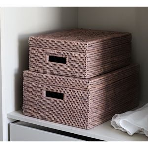 Eco Friendly <b>Rectangular</b> Rattan <b>Basket</b> with Handwoven Design for <b>Storage</b> Display and Export Wholesale Market - Product Image 6
