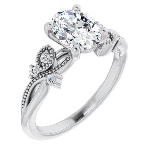 Anillo Solitario de Lujo con Moissanita de Corte Ovalado de 6x8mm, Plata de Ley 925, Chapado en Oro de 18K, Engaste de Garras, Certificado por Terceros - Product Image 2