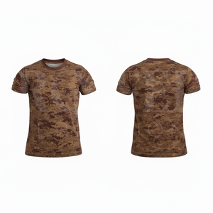 เสื้อยืดแขนสั้นลายพรางระบายอากาศได้ดี ออกแบบโลโก้ได้ตามต้องการ สำหรับทุกเพศ ผลิตจากผ้าฝ้ายเนื้อนุ่ม สวมใส่สบาย - Product Image 5