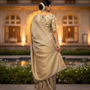 Sari en soie tissée Zari indien pour femmes |   Sari ethnique traditionnel haut de gamme pour mariage, fête et cérémonie |   Prix de collection en gros - Product Image 4