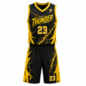 Conjunto de Uniforme de Baloncesto Personalizado con Logotipo, Nombre y Número, Ropa Deportiva Ligera, Transpirable y de Secado Rápido - Product Image 1